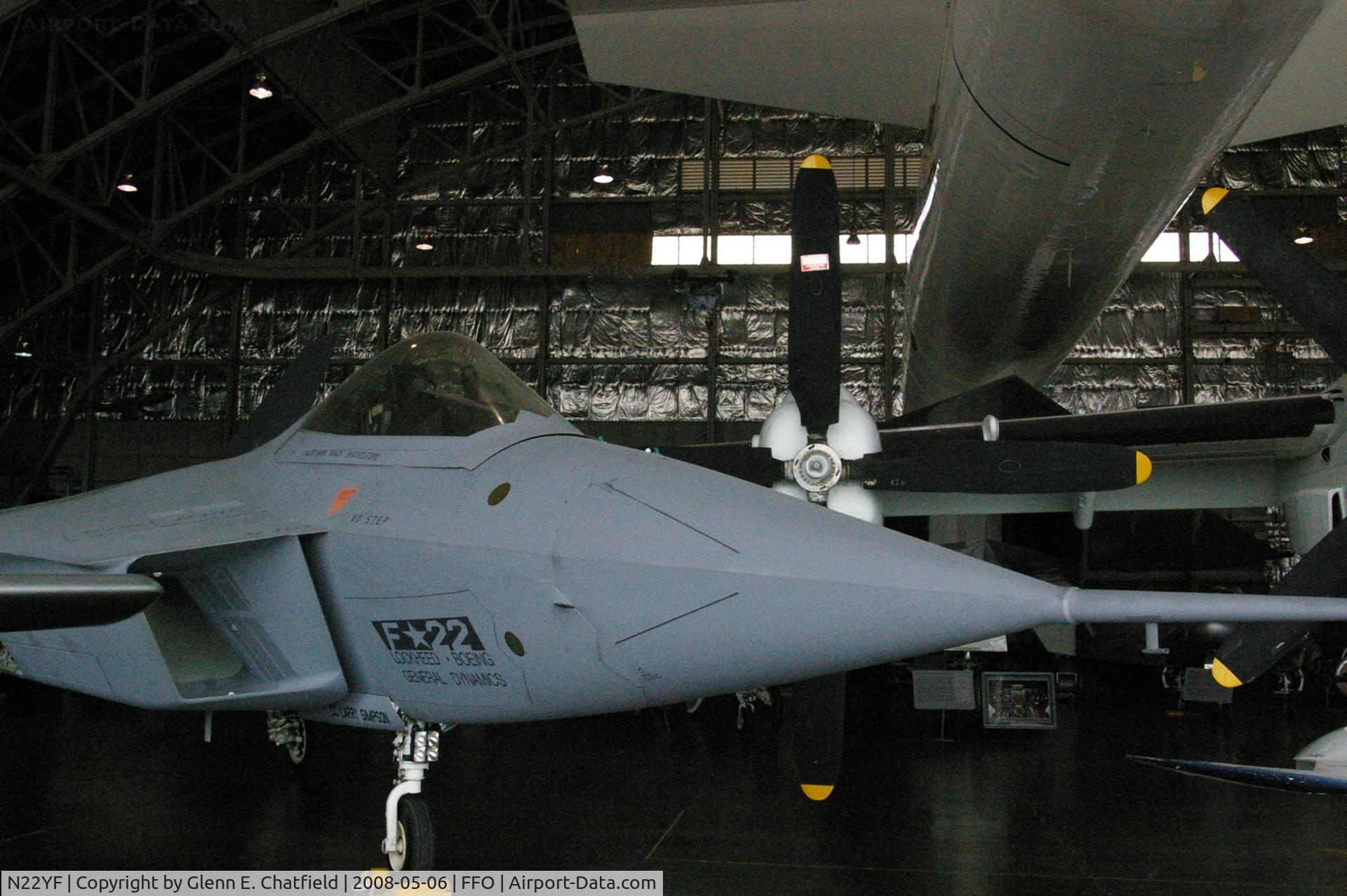 N22YF, 1990 Lockheed YF-22A C/N 3997, Close-up shot at the National Museum of the U.S. Air Force