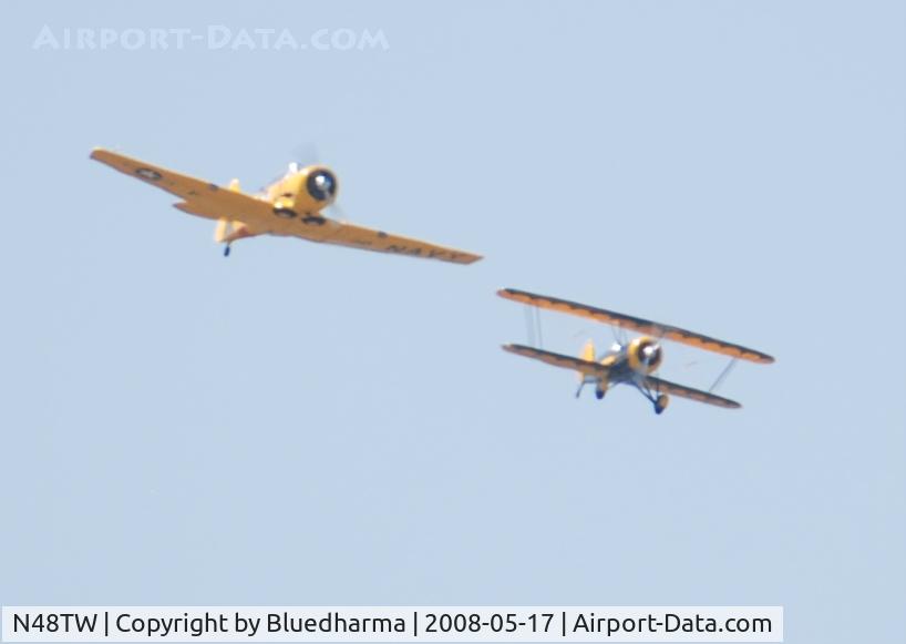 N48TW, 2003 WACO Taperwing T-10 Replica C/N 2501, Formation flight over West Denver with N48JC.