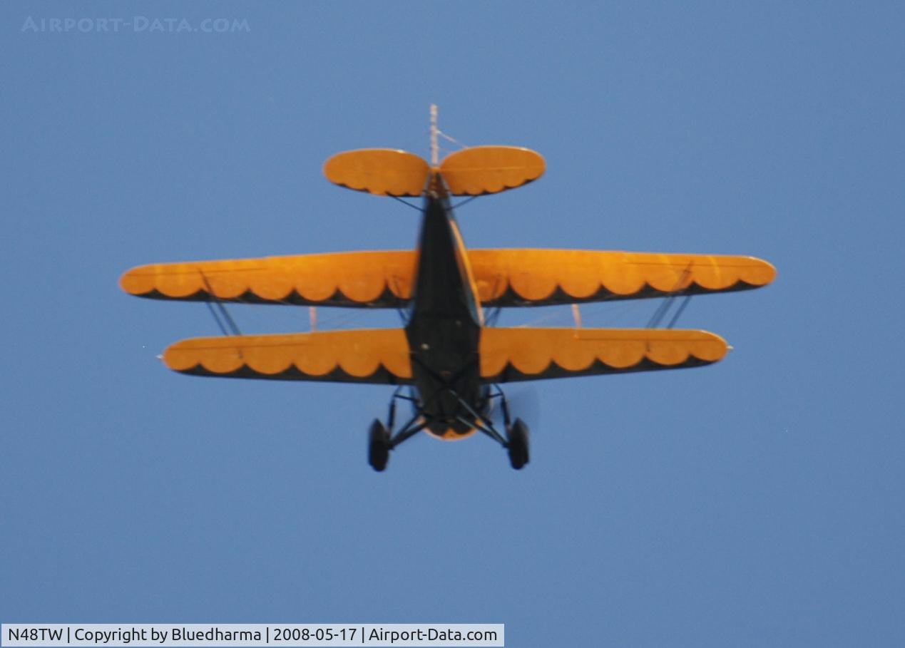 N48TW, 2003 WACO Taperwing T-10 Replica C/N 2501, Flight over West Denver.