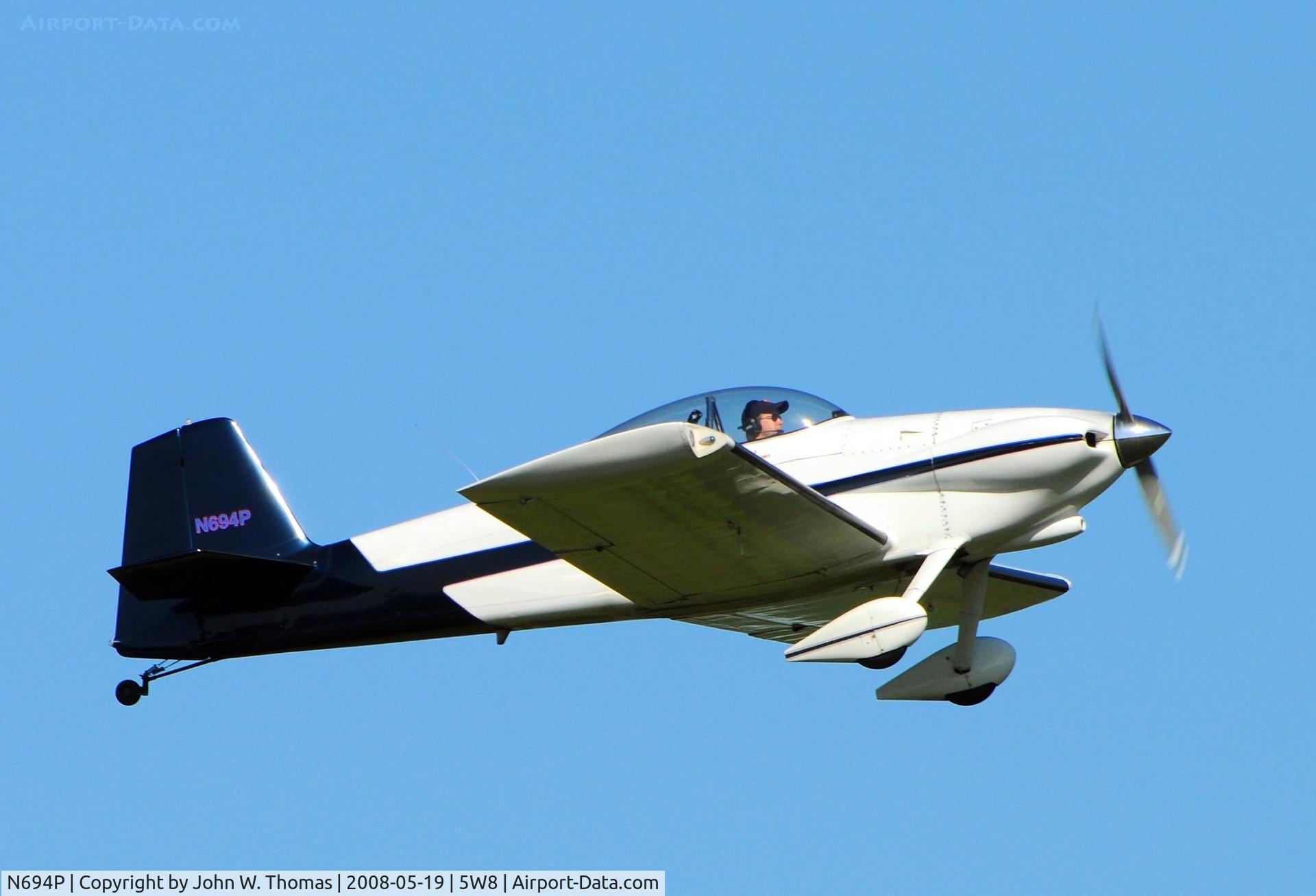 N694P, 1998 Vans RV-4 C/N 2802, Departing runway 22