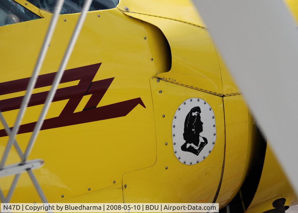 N47D, 1939 Beech D-17R C/N 289, Staggerwing parked for display at Boulder's Open House 2008.