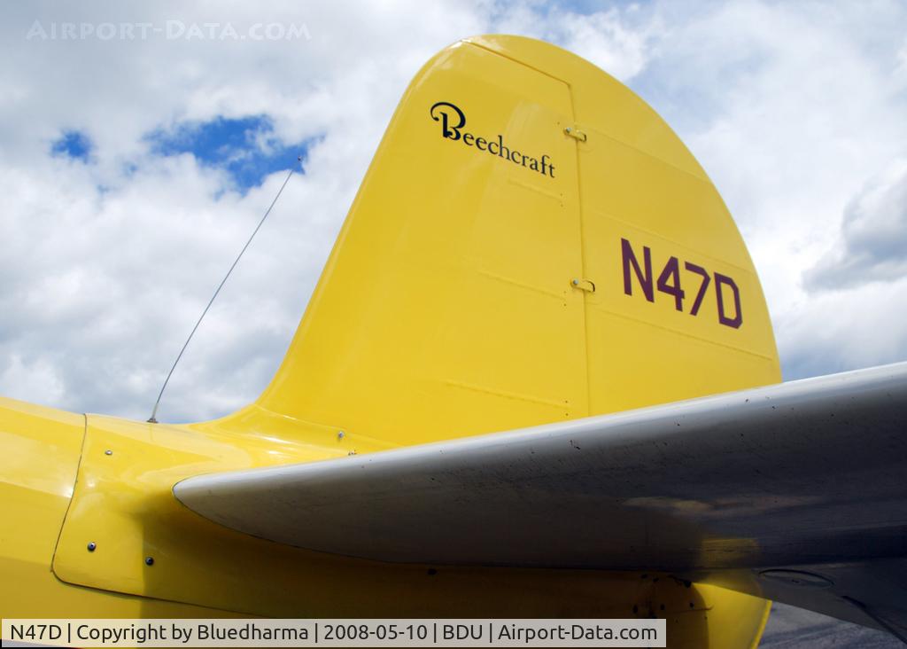 N47D, 1939 Beech D-17R C/N 289, Staggerwing parked for display at Boulder's Open House 2008.