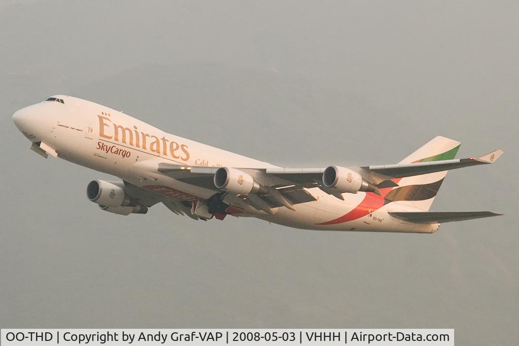 OO-THD, 2008 Boeing 747-4HAERF C/N 35236, Emirates Cargo 747-400