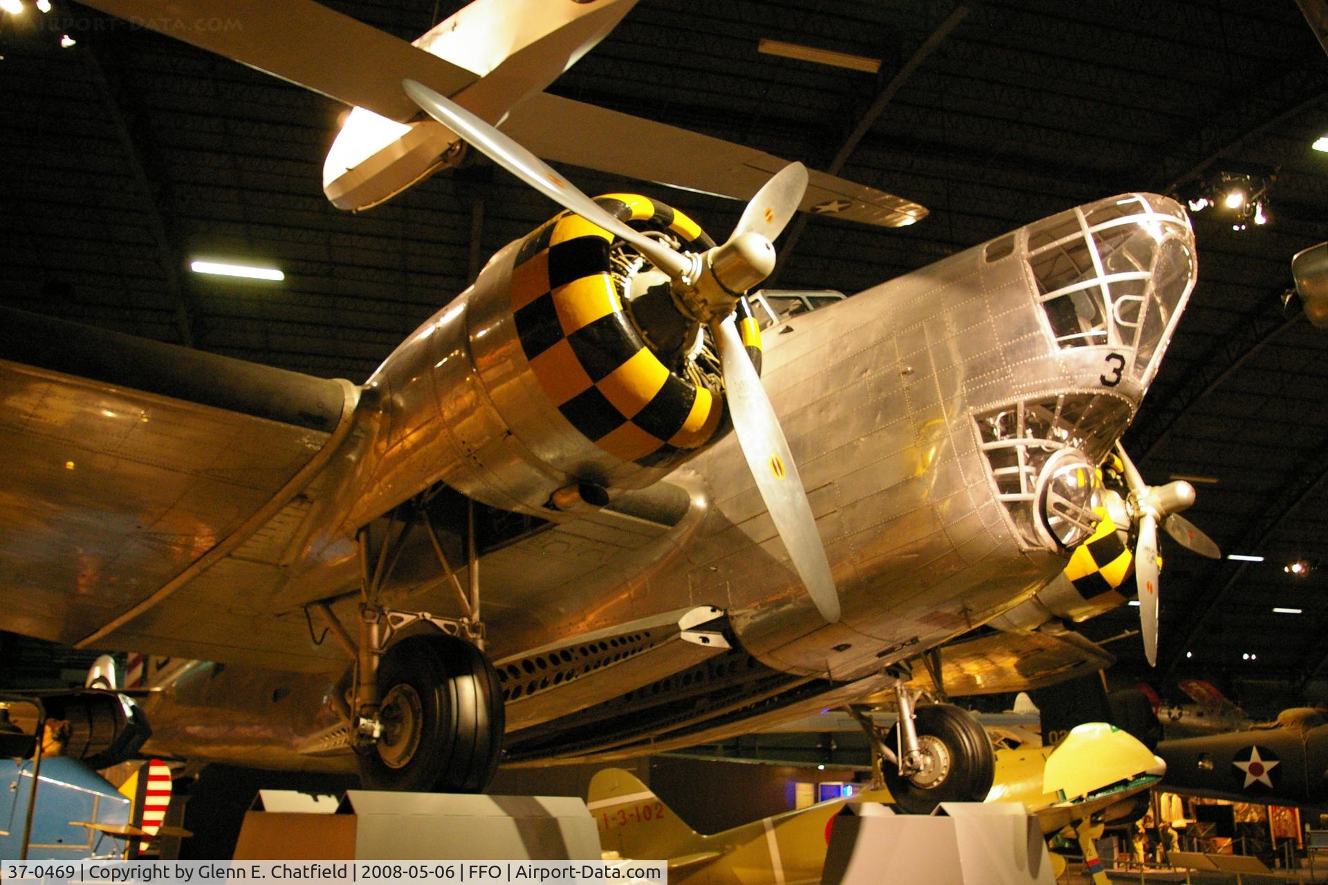 37-0469, 1937 Douglas B-18A Bolo C/N 2469, An odd angle.  At the National Museum of the U.S. Air Force