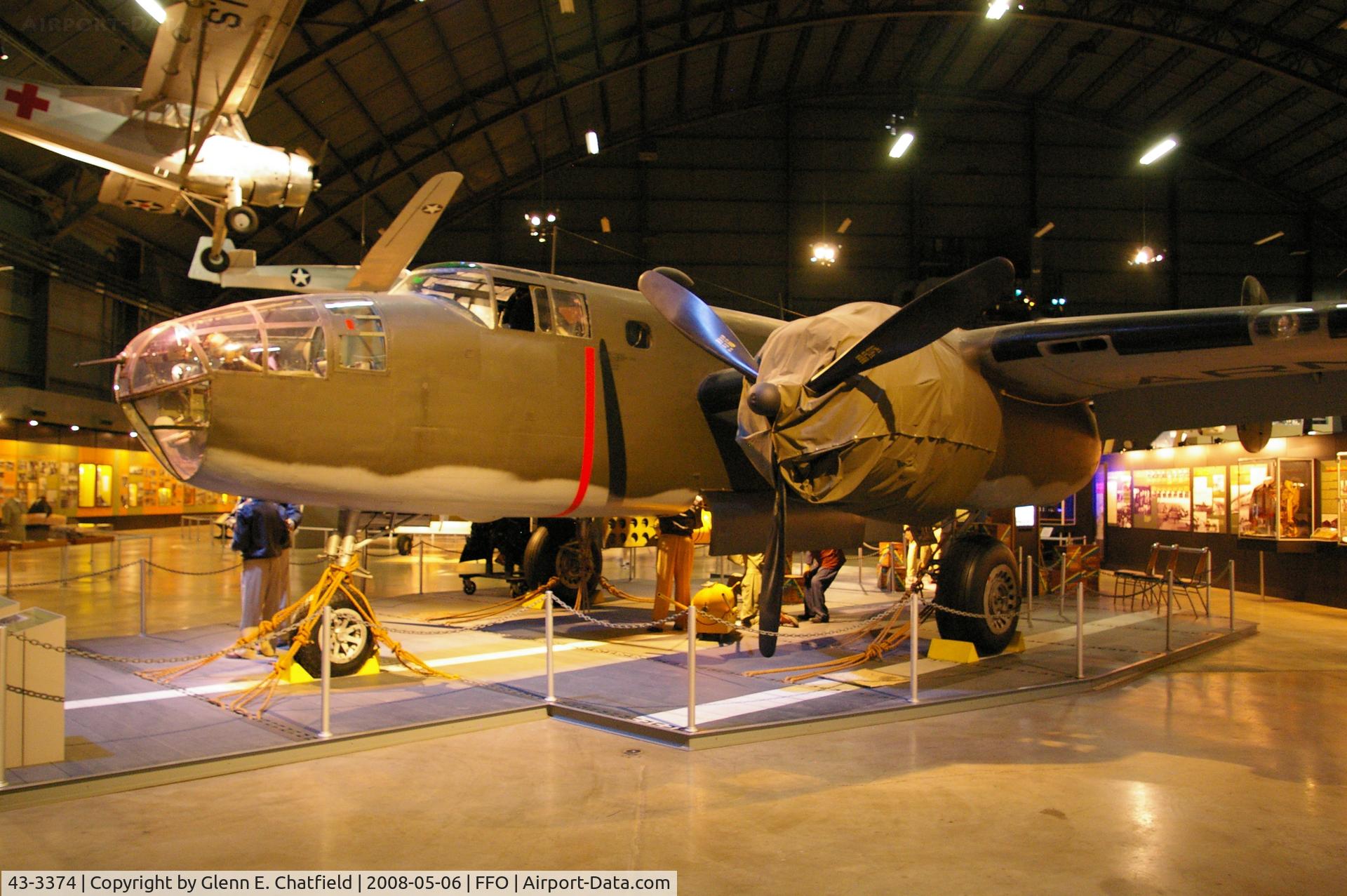 43-3374, 1943 North American B-25D Mitchell C/N 100-20700, At the National Museum of the U.S. Air Force.