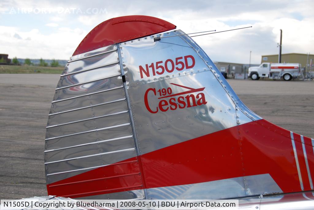 N1505D, 1951 Cessna 190 C/N 7727, Parked on display at Boulder's Open House 2008