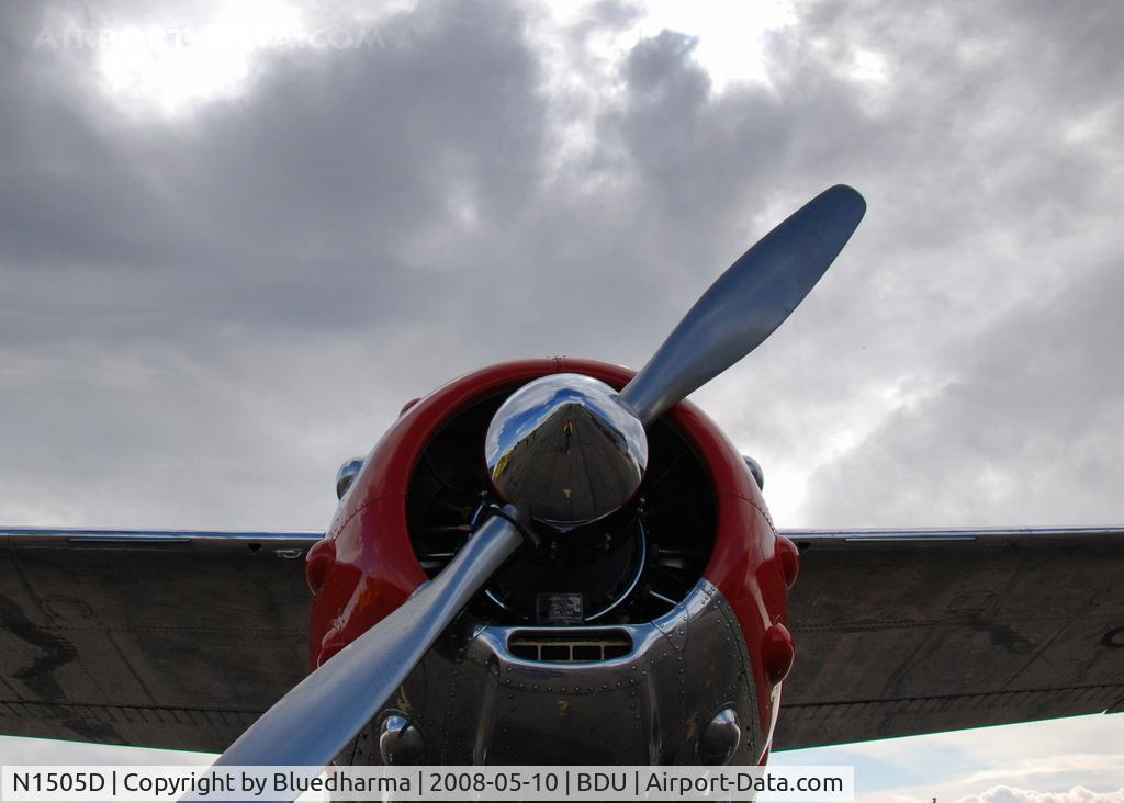 N1505D, 1951 Cessna 190 C/N 7727, Parked on display at Boulder's Open House 2008