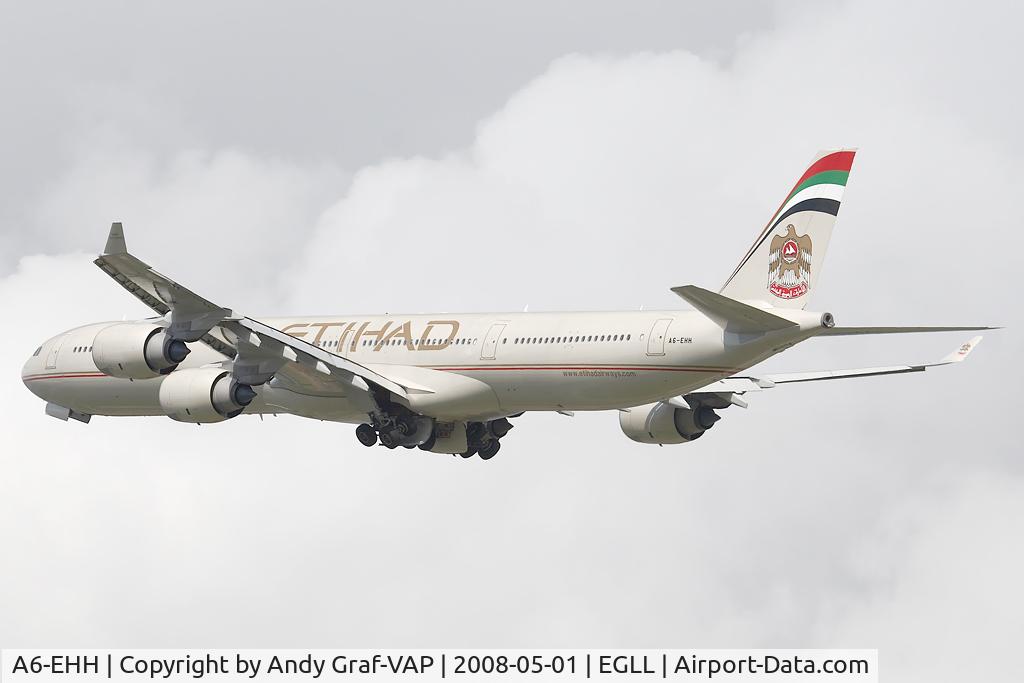 A6-EHH, 2007 Airbus A340-642X C/N 870, Ethiad Airlines A340-600
