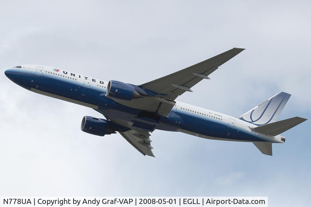 N778UA, 1996 Boeing 777-222 C/N 26940, United Airlines 777-200
