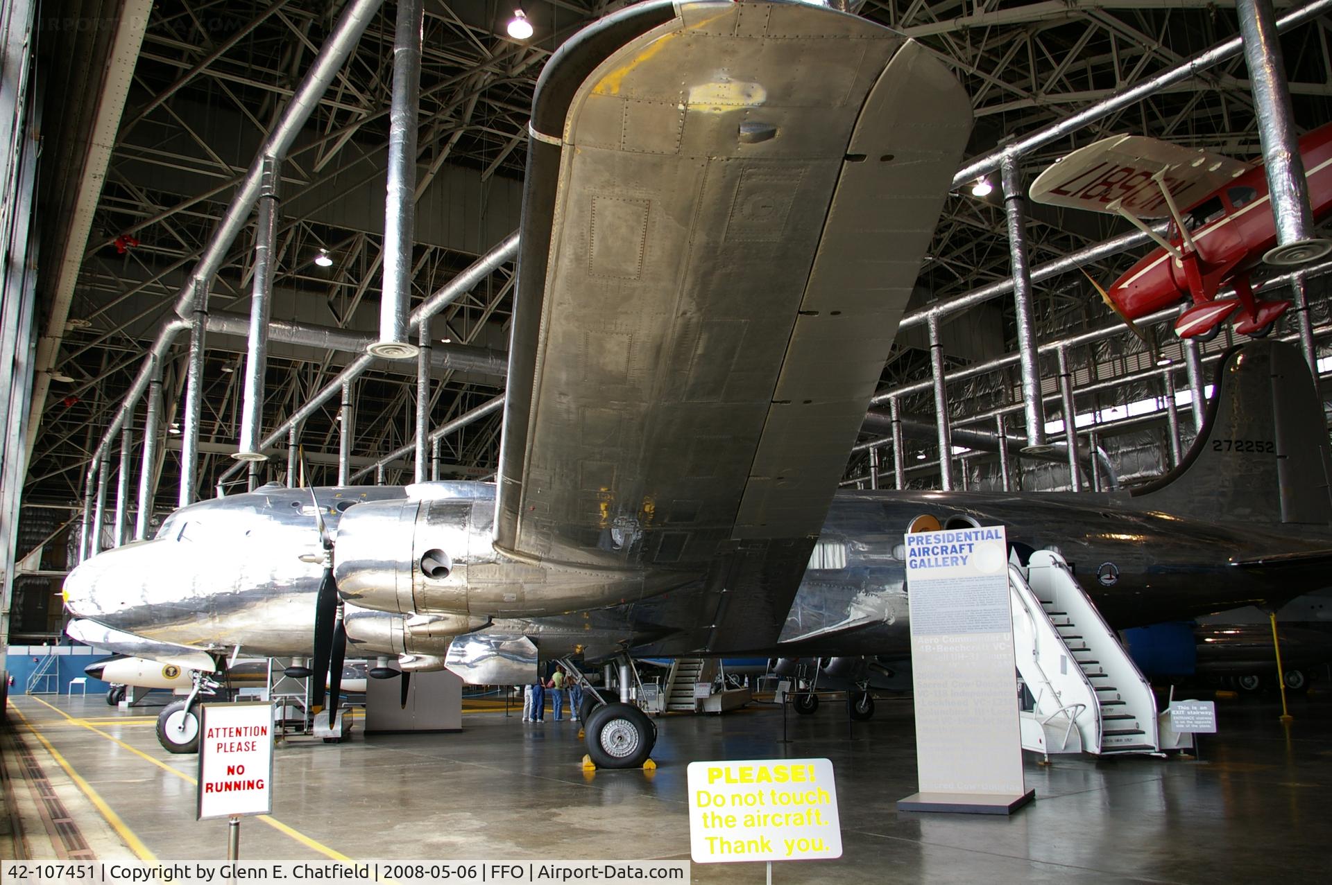 42-107451, 1942 Douglas VC-54C-5-DO Skymaster C/N 7470, Presidential bird, Sacred Cow, at the National Museum of the U.S. Air Force