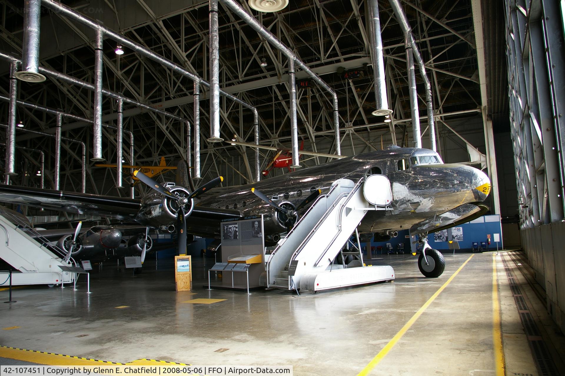 42-107451, 1942 Douglas VC-54C-5-DO Skymaster C/N 7470, Presidential bird, Sacred Cow, at the National Museum of the U.S. Air Force