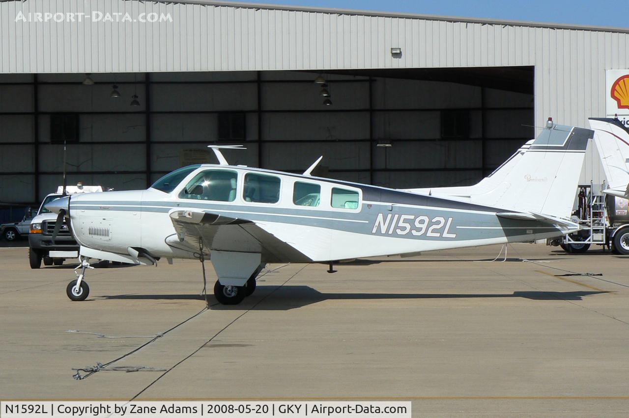 N1592L, 1976 Beech A36 Bonanza 36 C/N E-832, At Arlington Municipal