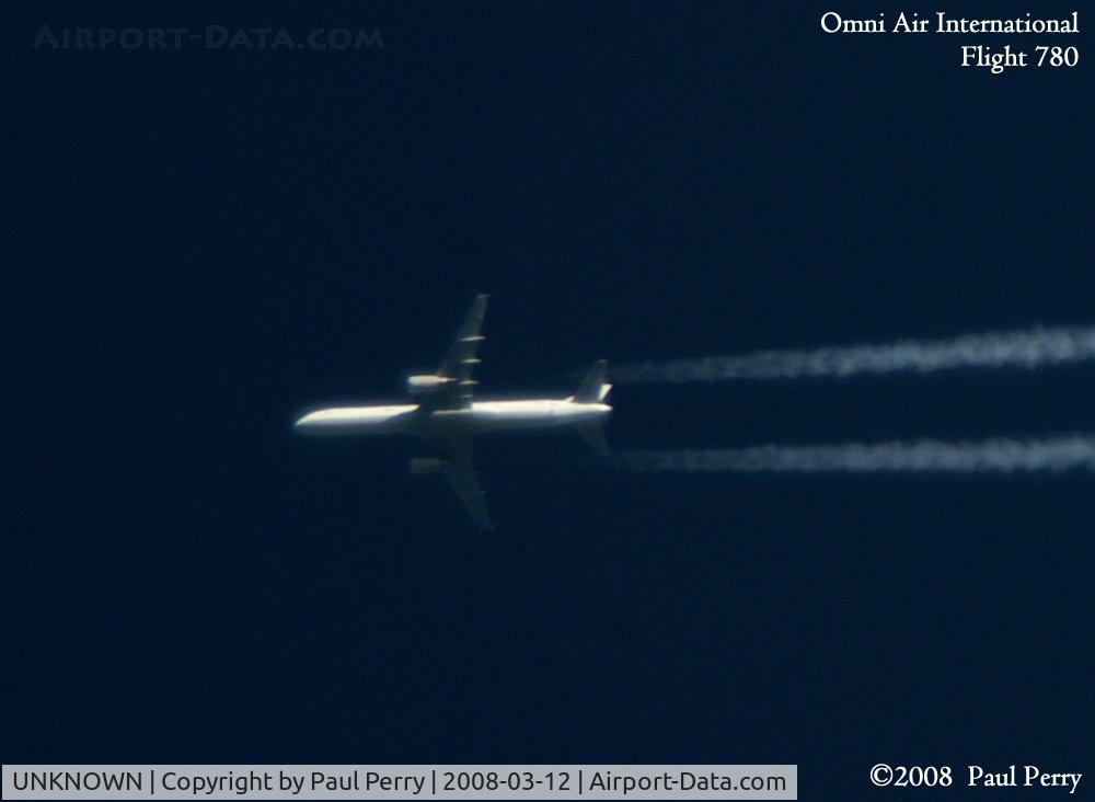 UNKNOWN, Contrails Various C/N Unknown, Omni Air Charter over North Carolina