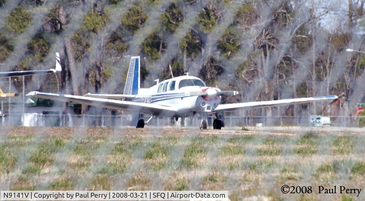 N9141V, 1969 Mooney M-20G Statesman C/N 690010, At Suffolk this time, but on the other side of the fence