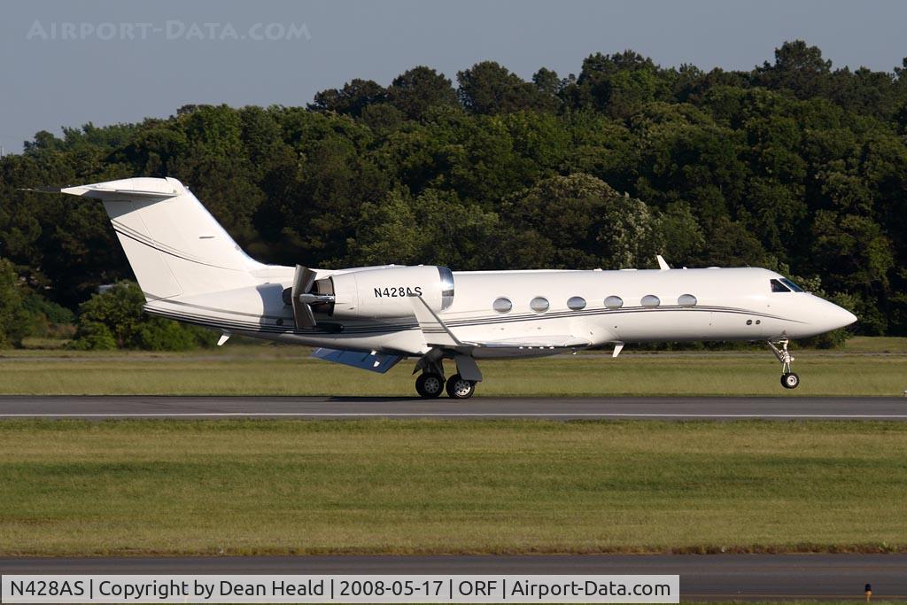 N428AS, 1978 Hawker Siddeley HS125 700A C/N 257026, Sandler Management Group Gulfstream G-IV N428AS landing on RWY 23.