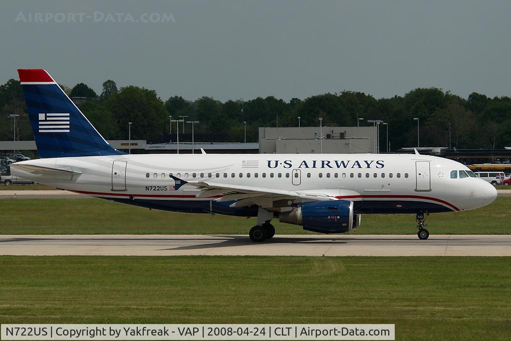 N722US, 1999 Airbus A319-112 C/N 1097, US Airways Airbus 319