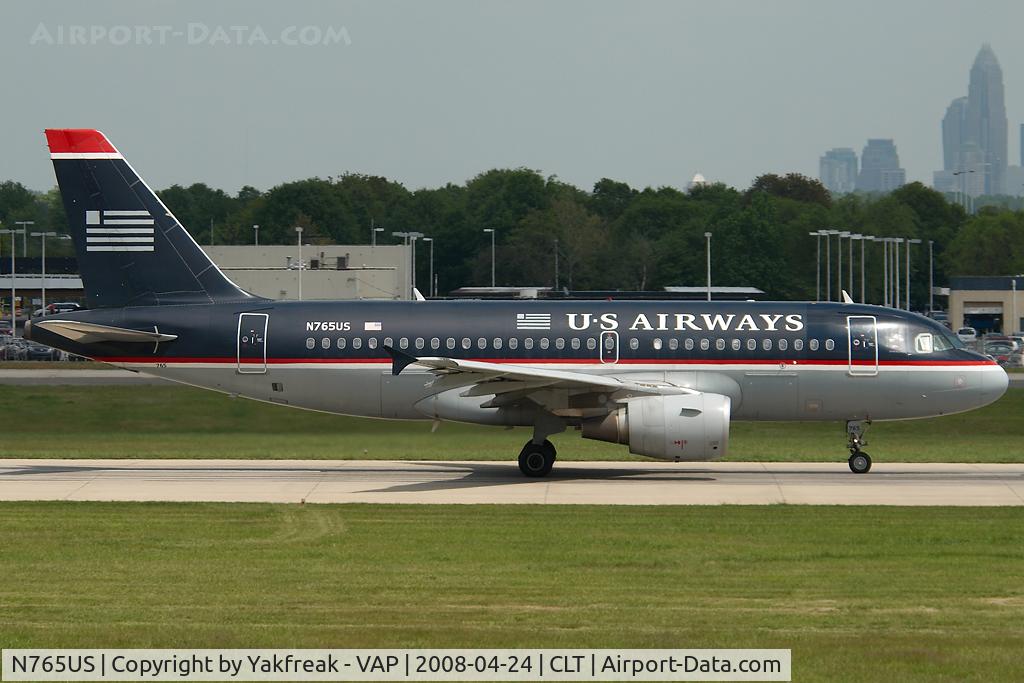 N765US, 2000 Airbus A319-112 C/N 1371, US Airways Airbus 319
