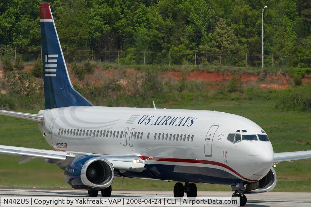 N442US, 1990 Boeing 737-4B7 C/N 24841, US Airways Boeing 737-400