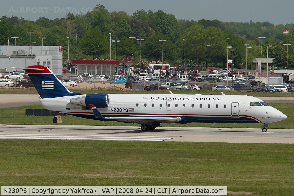 N230PS, 2004 Bombardier CRJ-200ER (CL-600-2B19) C/N 7904, PSA regionaljet in US Airways colors