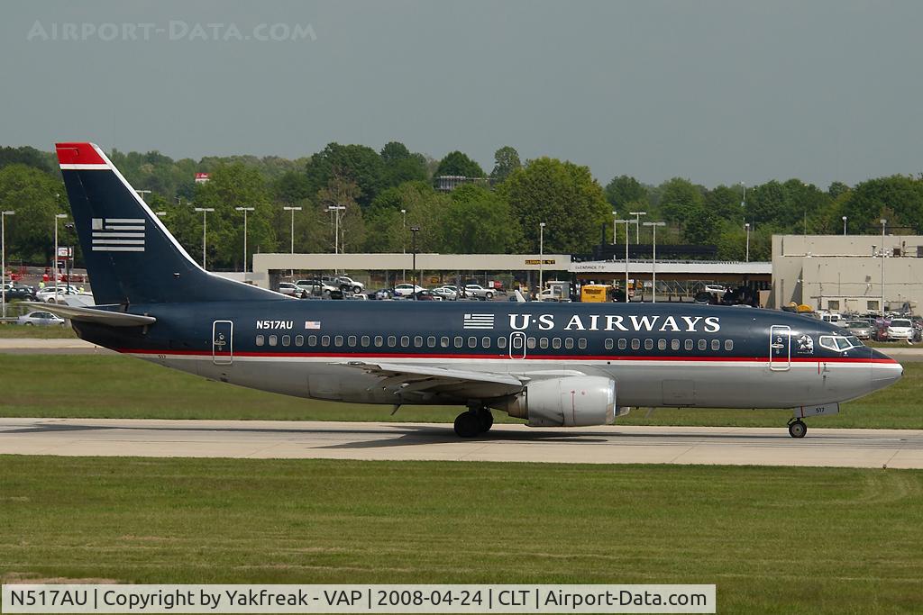 N517AU, 1987 Boeing 737-3B7 C/N 23703, US Airways Boeing 737-300