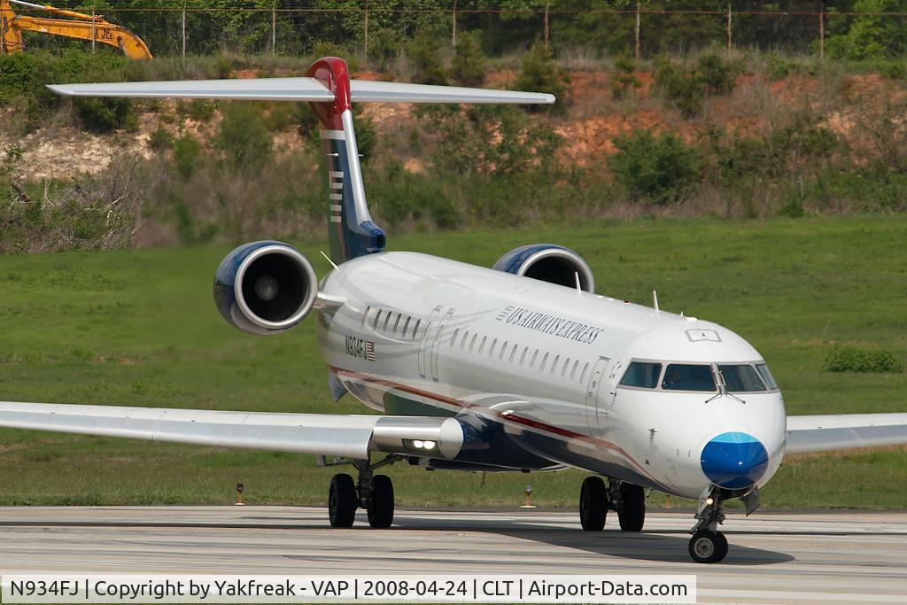 N934FJ, 2005 Bombardier CRJ-900ER (CL-600-2D24) C/N 15034, Mesa Airlines Regionaljet 900 in US Airways colors