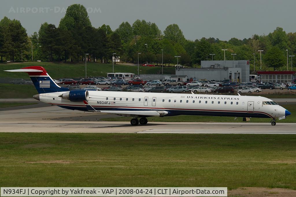 N934FJ, 2005 Bombardier CRJ-900ER (CL-600-2D24) C/N 15034, Mesa Airlines Regionaljet 900 in US Airways colors