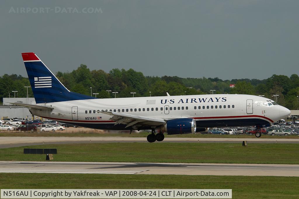 N516AU, 1987 Boeing 737-3B7 C/N 23702, US Airways Boeing 737-300