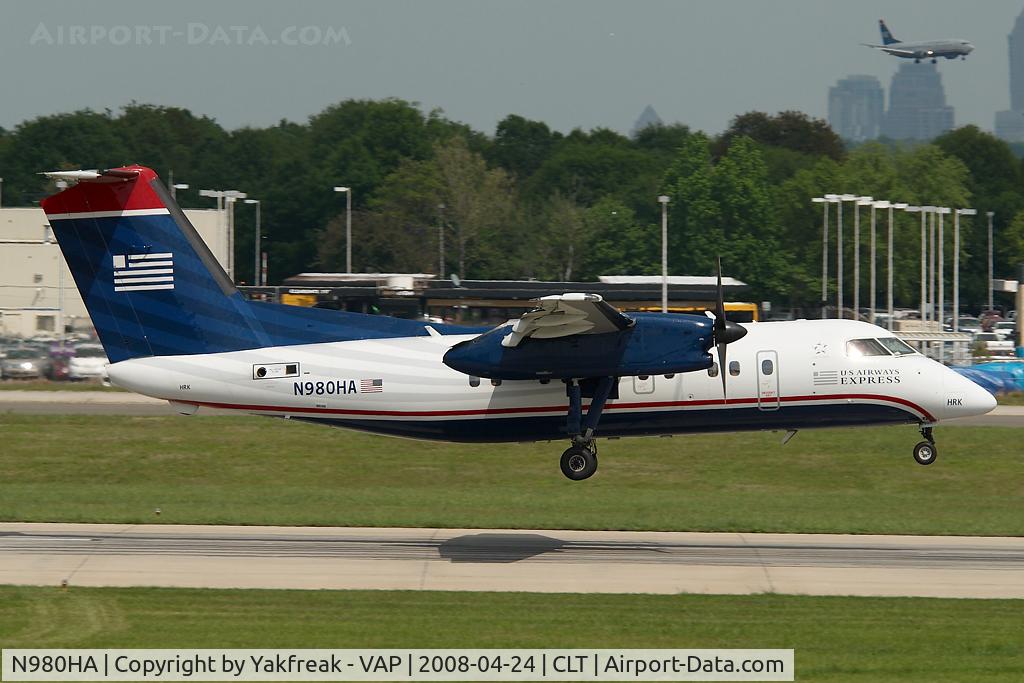 N980HA, 1994 De Havilland Canada DHC-8-102 Dash 8 C/N 376, Piedmont Airlines Dash8-100 in US Airways colors