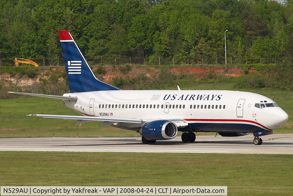 N529AU, 1989 Boeing 737-3B7 C/N 24411, US AIrways Boeing 737-300