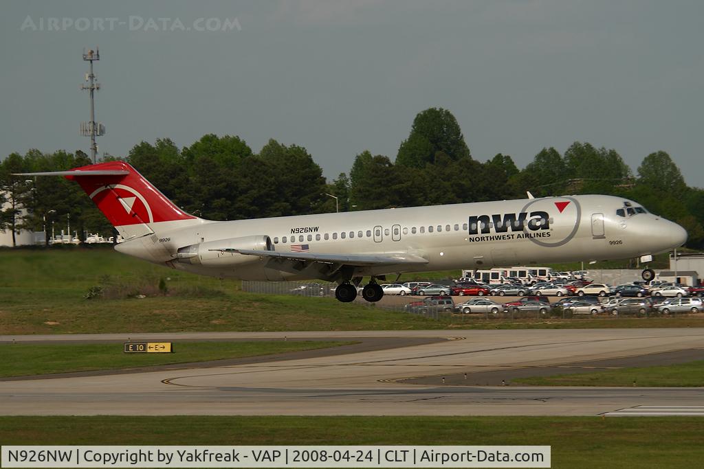 N926NW, 1970 Douglas DC-9-32 C/N 47425, Northwest Airlines DC9-30