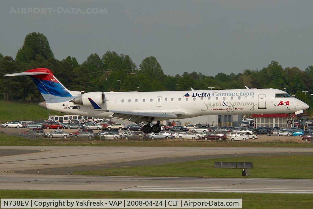 N738EV, 2004 Bombardier CRJ-701 (CL-600-2C10) Regional Jet C/N 10146, Atlantic Southeast Airlines Canadair Regionaljet 700 in Delta Connection colors