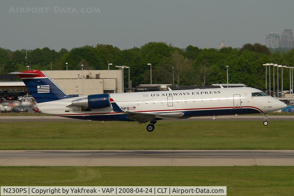 N230PS, 2004 Bombardier CRJ-200ER (CL-600-2B19) C/N 7904, PSA Regionaljet in US Airways colors