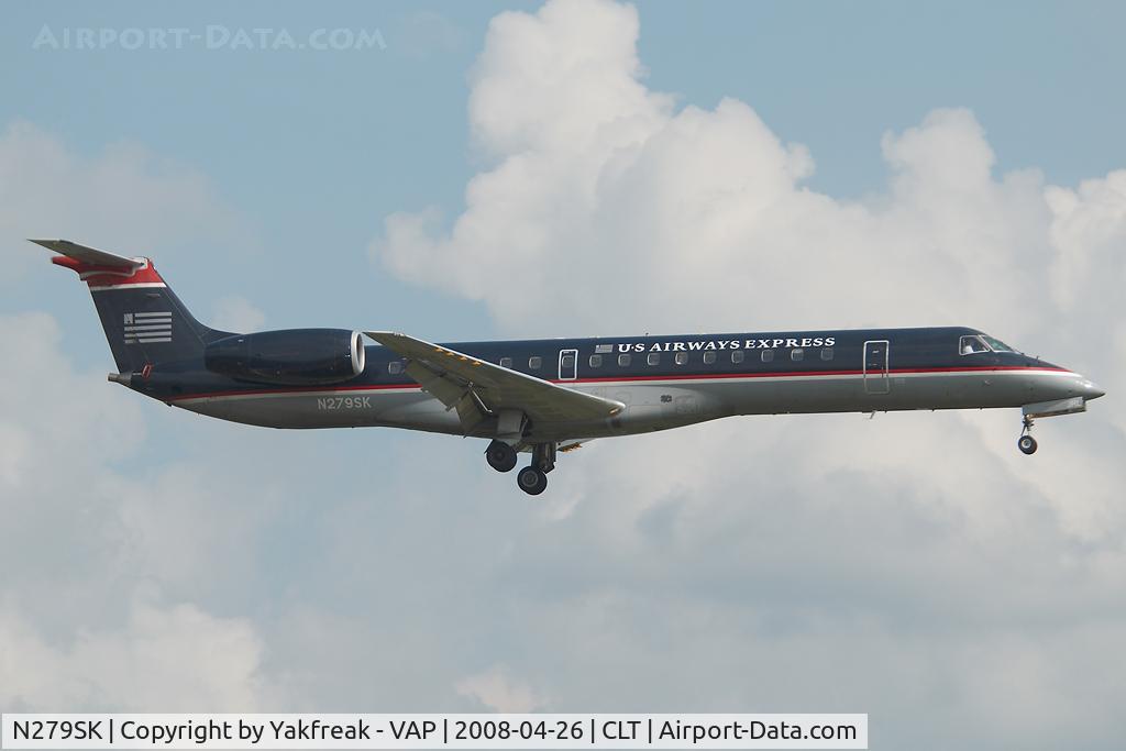 N279SK, 2001 Embraer EMB-145LR C/N 145379, Chautauqua Airlines Embraer 145 in US AIrways colors