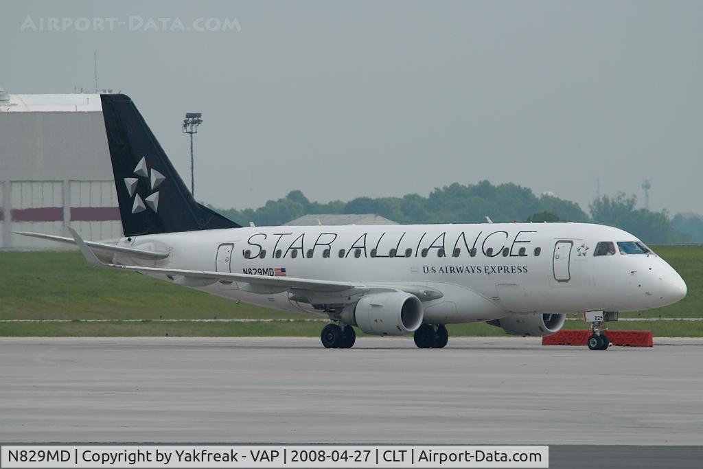 N829MD, 2005 Embraer 170SU (ERJ-170-100SU) C/N 17000049, Republic Airlines Embraer 170 in US AIrways STar Alliance colors