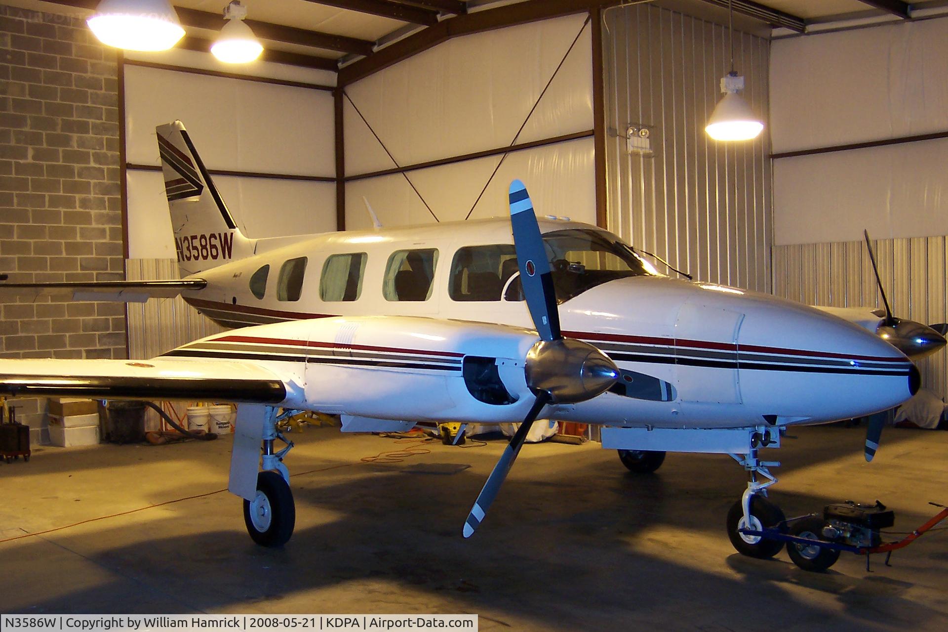 N3586W, 1980 Piper PA-31-325 Navajo C/R C/N 31-8112016, Hangered at DeKalb