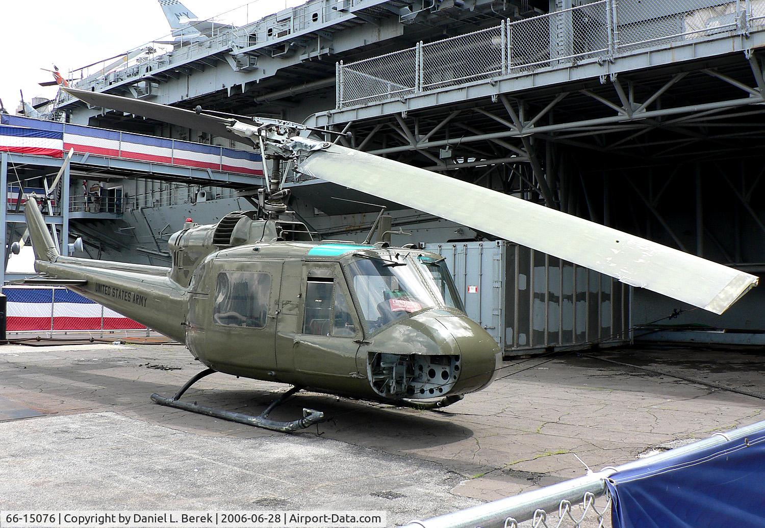 66-15076, Bell UH-1M Iroquois C/N 1804, This Bell Iroquois, part of the Intrepid Air-Sea-Space collection, bears the fictitious serial 30257.