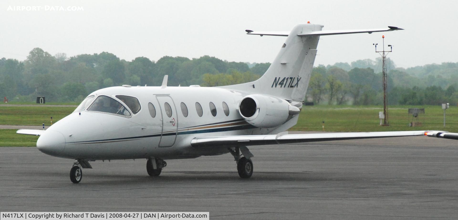 N417LX, 1999 Raytheon Aircraft Company 400A C/N RK-230, 1999 Raytheon 400A  in Danville Va.