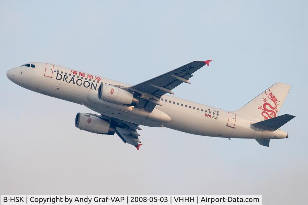 B-HSK, Airbus A320-232 C/N 1721, Dragonair A320