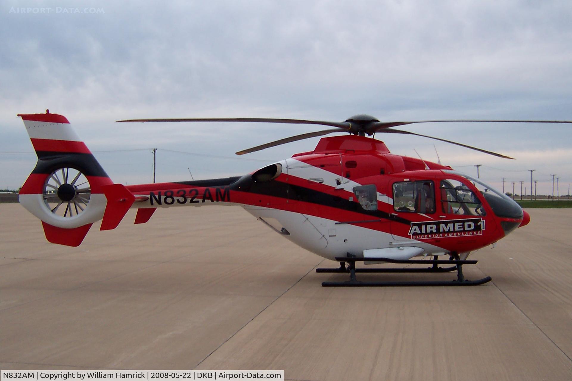 N832AM, 1999 Eurocopter EC-135P-1 C/N 0095, On the ramp at DeKalb