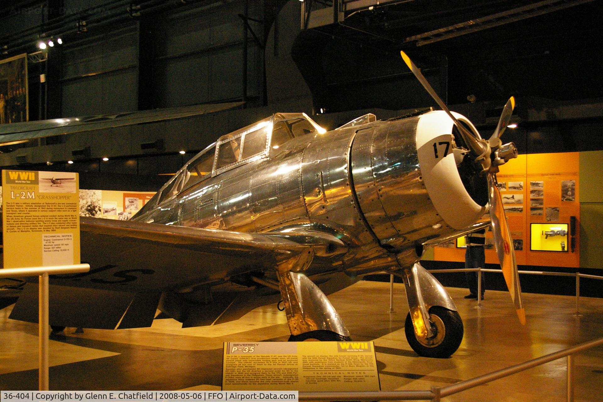 36-404, 1936 Seversky P-35 C/N 95, Displayed at the National Museum of the U.S. Air Force