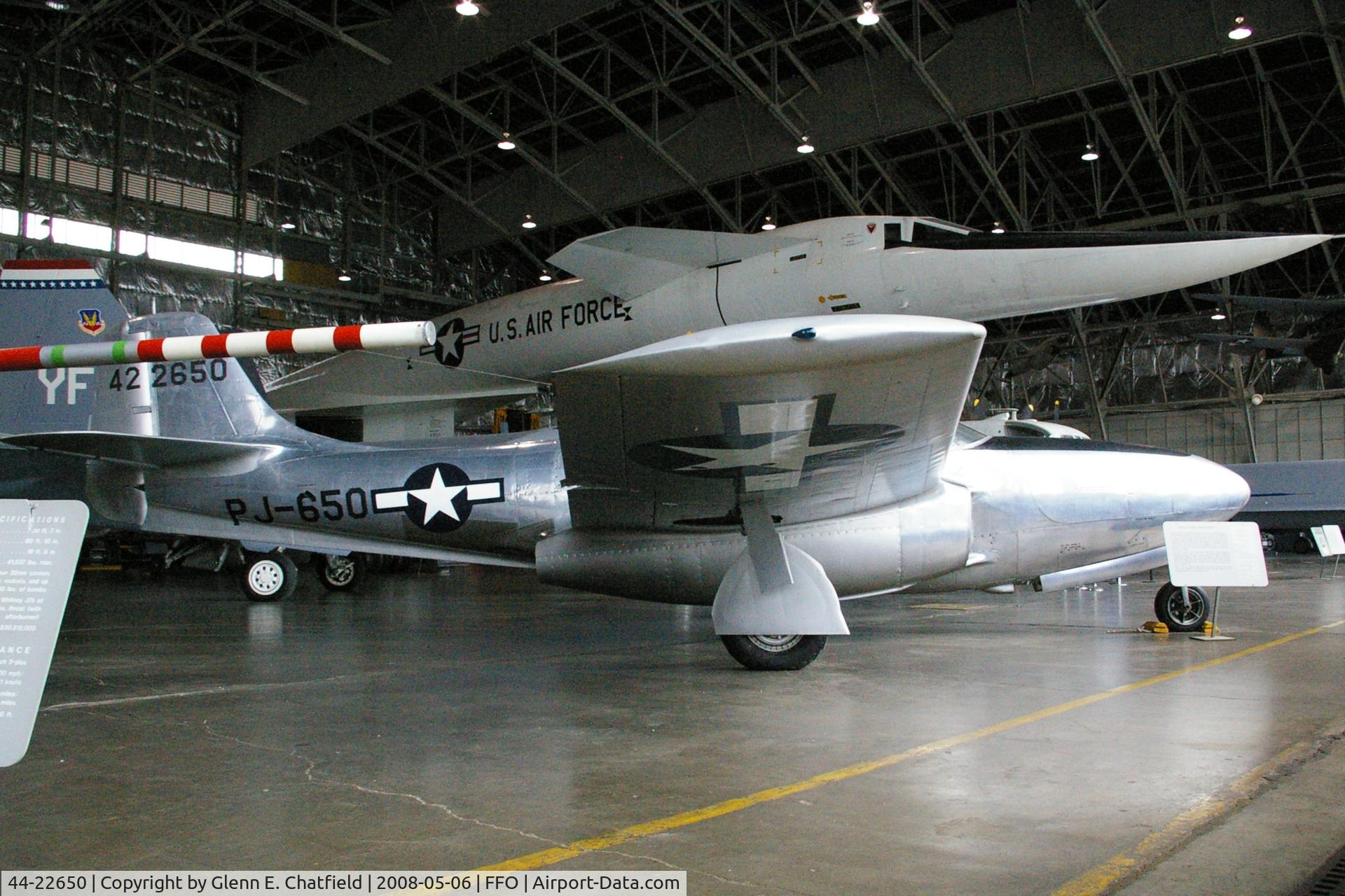 44-22650, 1944 Bell P-59B Airacomet C/N 27-58, At the National Museum of the U.S. Air Force annex building
