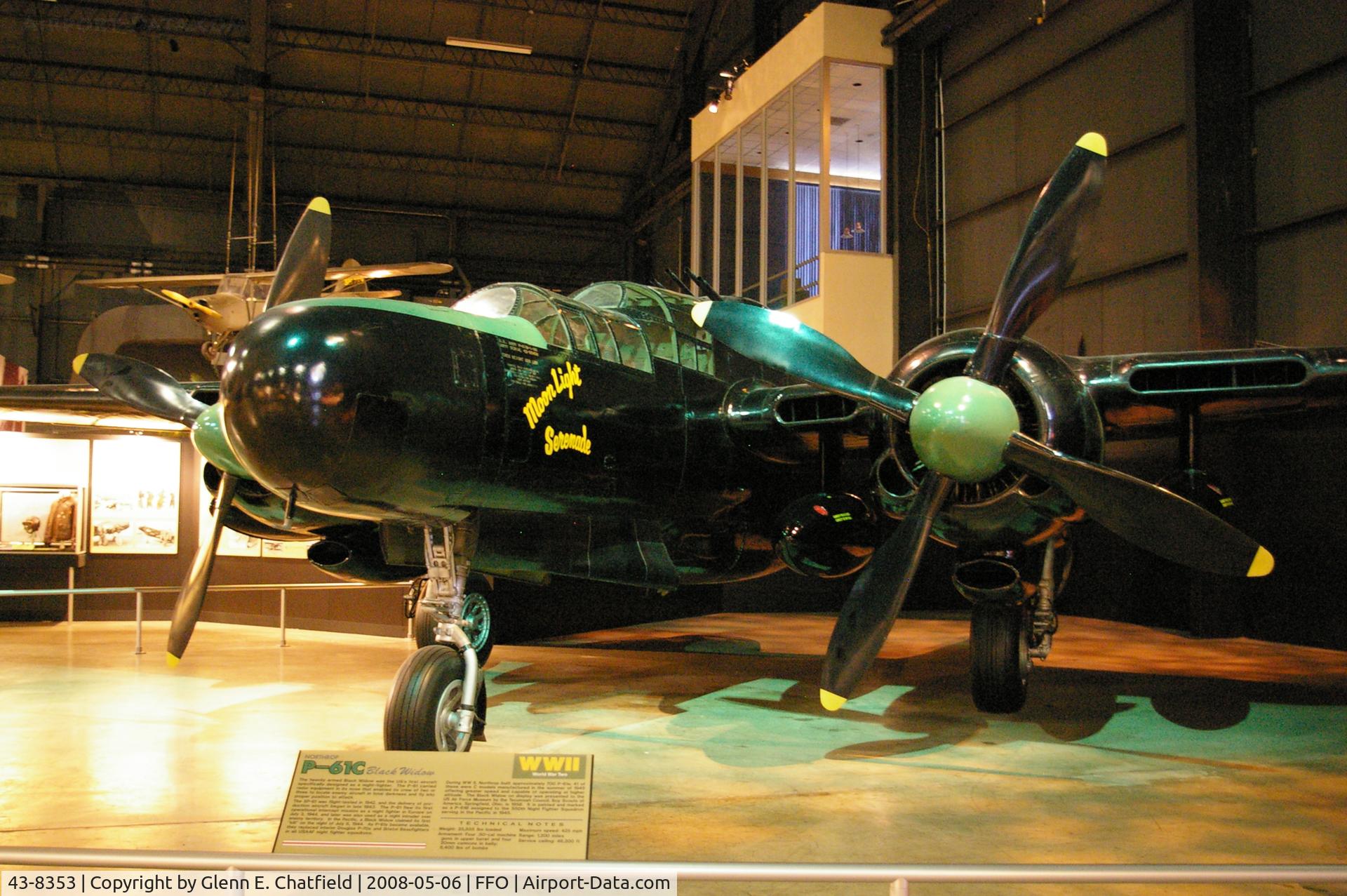 43-8353, 1943 Northrop P-61B Black Widow C/N 1407, Displayed at the National Museum of the U.S. Air Force