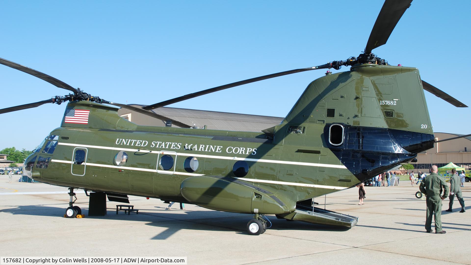 157682, Boeing Vertol CH-46F Sea Knight C/N 2581, At Andrews AFB Airshow 17th May 2008