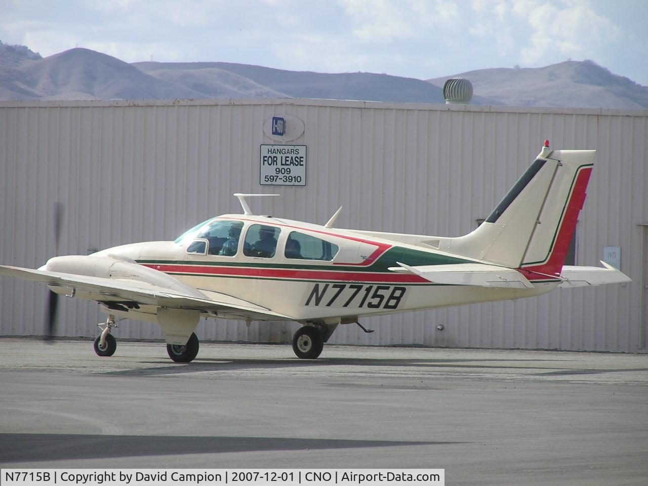 N7715B, 1968 Beech D55 Baron C/N TE-540, On the day...the chase aircraft for the Zero