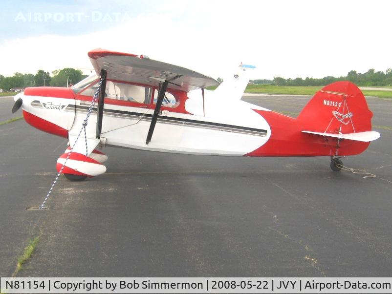 N81154, 1946 McClish Funk B85C C/N 284, On the ramp at Sellersburg, Indiana