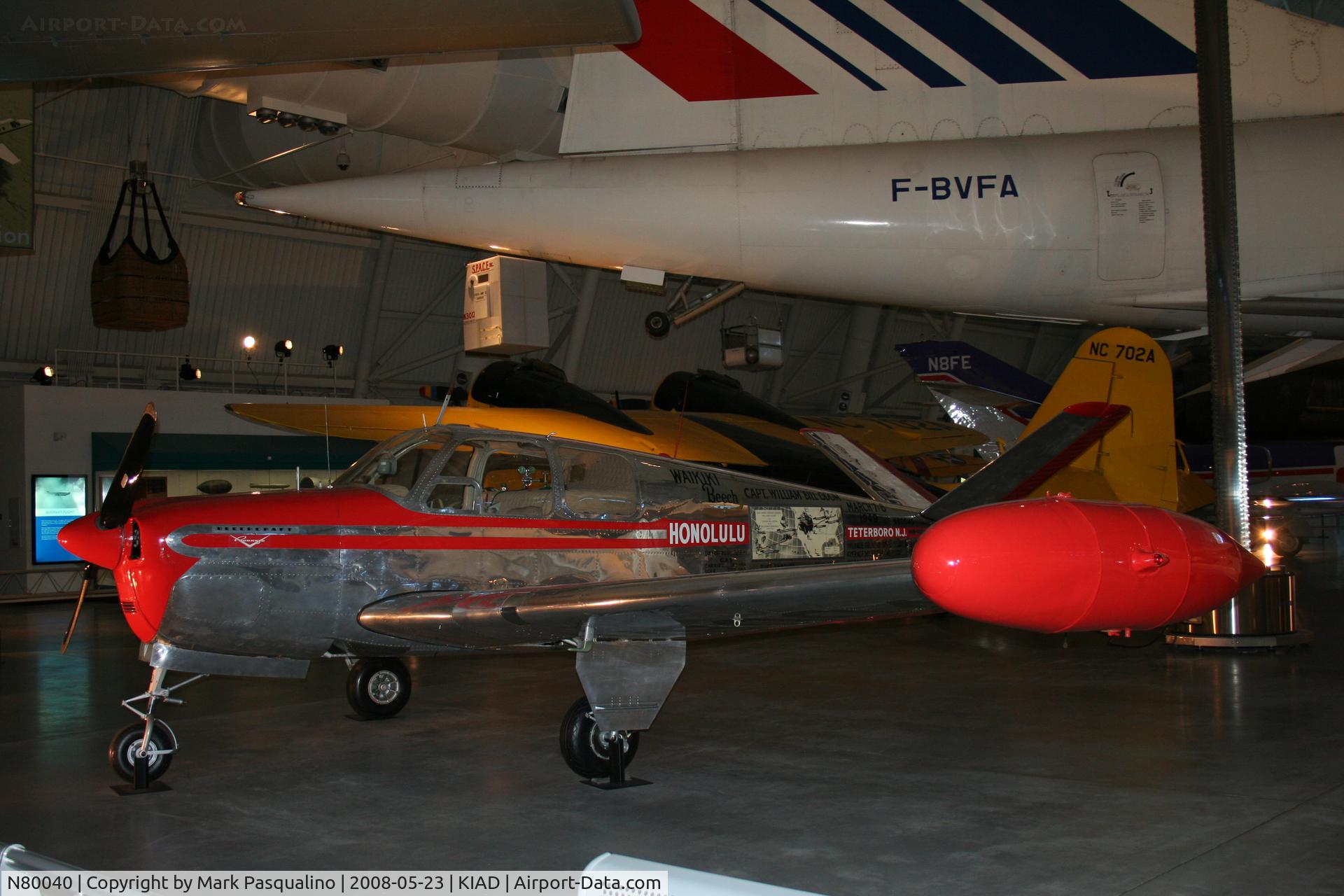 N80040, 1947 Beech 35 Bonanza C/N N80040, Beech 35