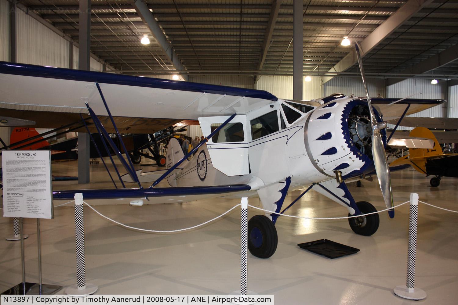 N13897, 1934 Waco UKC C/N 3842, Golden Wings Museum