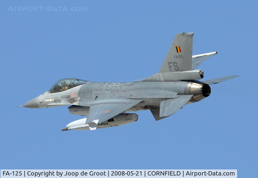FA-125, SABCA F-16AM Fighting Falcon C/N 6H-125, The Belgian AF is a regular visitor to the Cornfield range