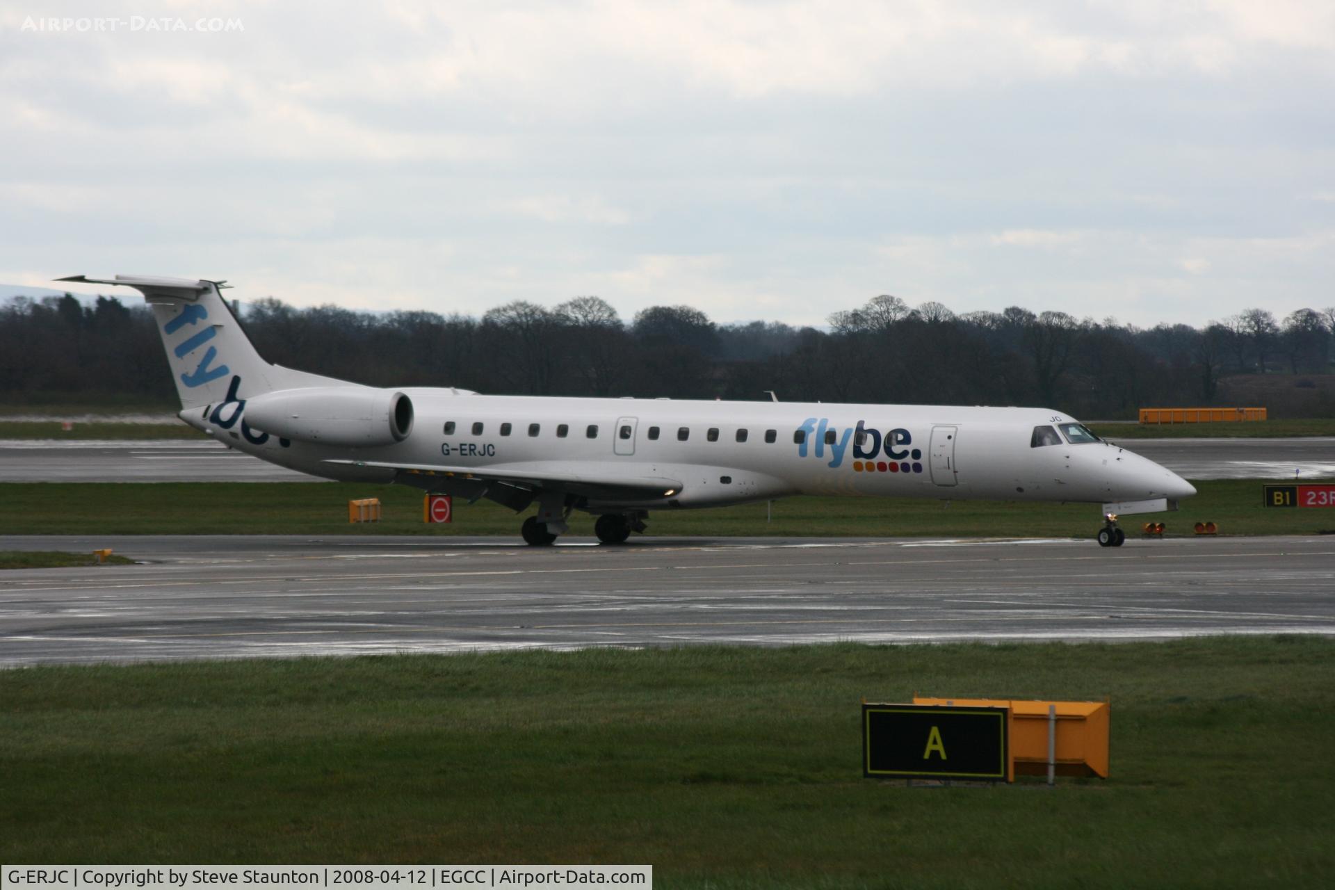 G-ERJC, 2000 Embraer EMB-145EP (ERJ-145EP) C/N 145253, Taken at Manchester Airport on a typical showery April day