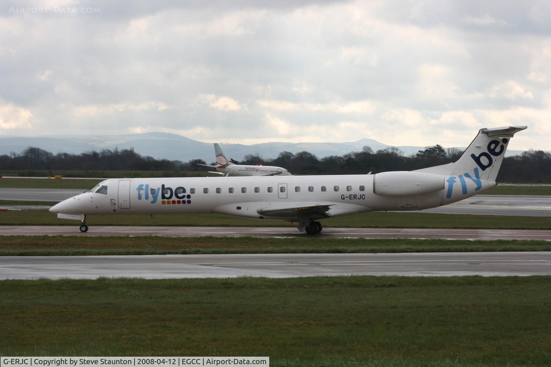 G-ERJC, 2000 Embraer EMB-145EP (ERJ-145EP) C/N 145253, Taken at Manchester Airport on a typical showery April day